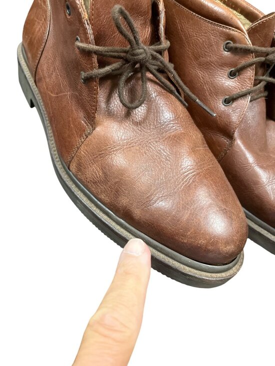 Cole Haan mens brown Italian leather lined ankle chukka boots sz 11m SKU 10-323